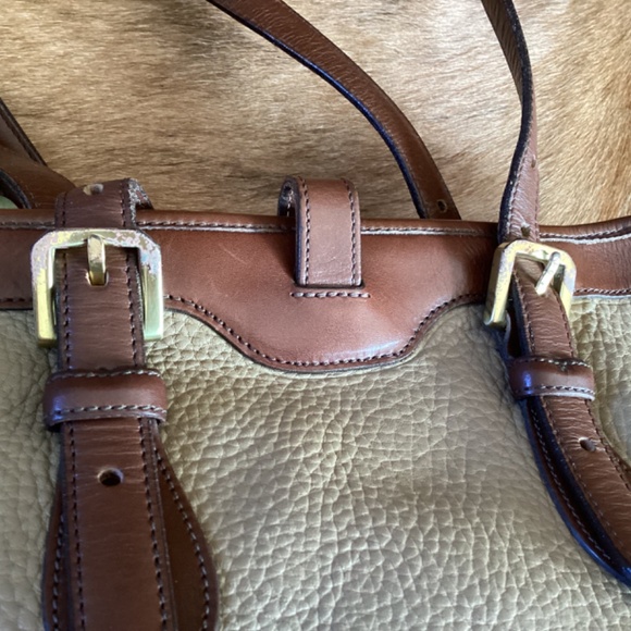 Vintage Dooney&Bourke Pebbled Leather Small Bucket Tote Handbag - Picture 9 of 11